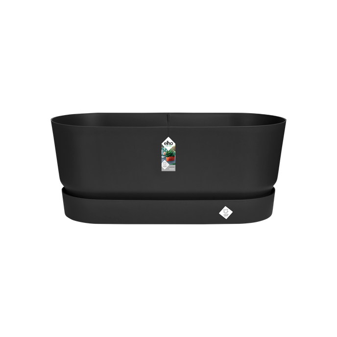 greenville pflanzgefäß 60cm rollen living schwarz